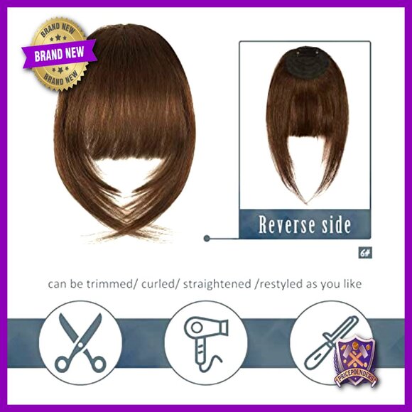 Human Hair Clip-In Bangs with Body Wave Headband Wig main image 6